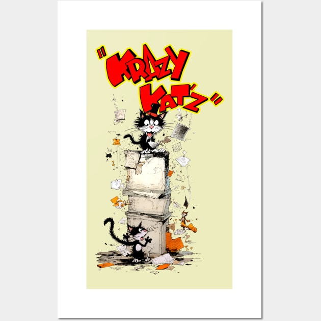 Krazy Kat from the Comics Cover Wall Art by enyeniarts